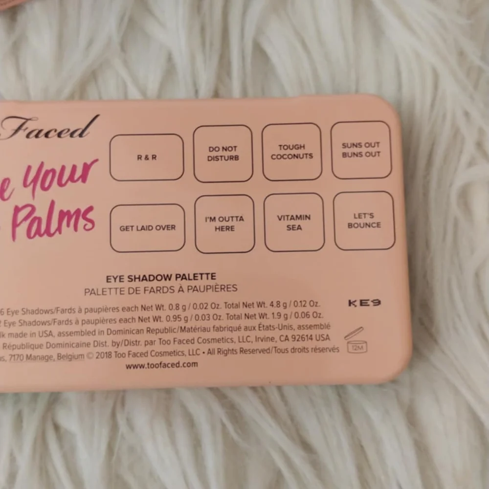 💖FIRM! NWT TOO FACED SHAKE YOUR PALM PALMS MINI EYESHADOW PALETTE (LIMITED EDIT